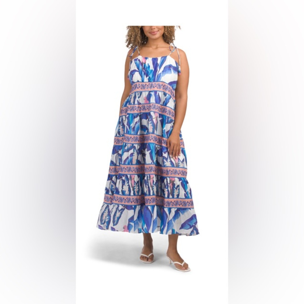 ⭐️ FARM Rio Foliage Midi Dress – Size L - Picture 3 of 5